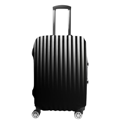 Washable Luggage Case Cover Black Vertical Lines Printed Luggage Cover Protector Elastic Suitcase Protector Anti-Scratch Suitcase Cover for Size S (19-21 inch) Luggage