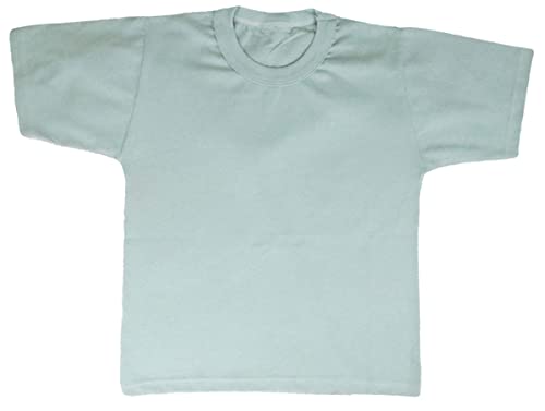 Kit C/5 Peças Camiseta Infantil Menino Menina Básica Lisa (Azul-MENINO, G)