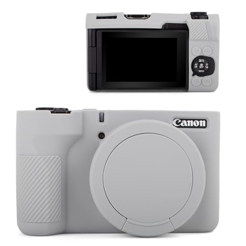 Funda de silicona para cámara Canon V1 color gris miniatura 1