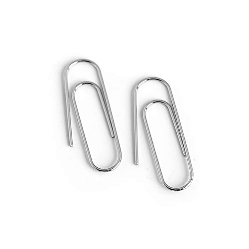Paper Clip Cartilage Small Hoop Earrings for Women S925 Sterling Silver Fashion Minimalist Punk Goth Safety Pin Dangle Drop Thin Huggie Hoops Lightweight Personalized Gifts Bff Daugther (Silver)