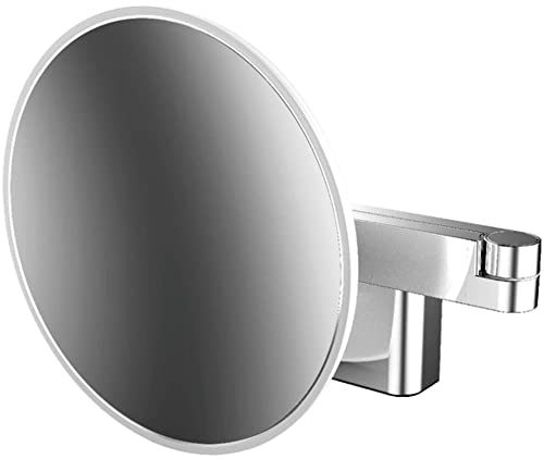 Design di alta qualità: con la superficie a specchio in cristallo e il supporto in effetto cromato, lo specchio da trucco illuminato è una vera attrazione in bagno.