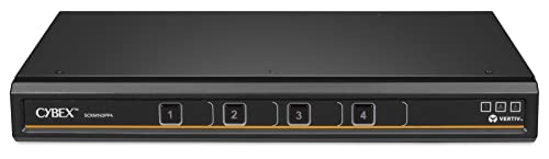 Image of Vertiv Cybex SCKM140PP4-400 Secure Desktop KVM Switch 4-Port DPP NIAP TAA