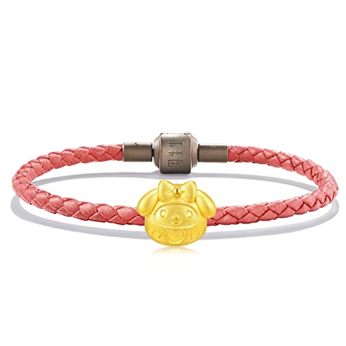 Chow Sang Sang Sanrio 999 24K Solid Gold My Melody Daruma Doll Charm Bracelet For Women And Girls 91402C #TOP6
