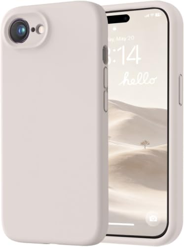 Image of LOVE 3000 Designed for iPhone 16e /17e Case, Premium Silicone with [Soft Anti-Scratch Microfiber Lining] Shockproof Protective Phone Case for Men Women Girls 6.1 inch, Stone