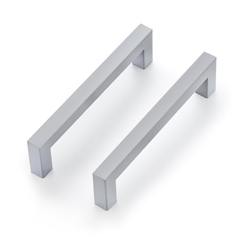 Image of Ravinte 35 Pack 5 Inch Kitchen Square Cabinet Handles Grey Drawer Pulls for Cupboard Hardware