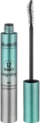 DM Alverde Naturkosmetik Mascara 12 Hours Long Stay Mascara Colour: Black Contents: 9 ml Mascara with Organic Rose Water and Rice Wax