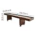 Hathaway Challenger 12 Ft Shuffleboard Table for Family Arcade Game Room - With Poly-Coated Playfield, Built-In Scorer & Cabinet, Climate Adjusters, Leg Levelers, 8 Pucks, Brush & Wax - Walnut Finish