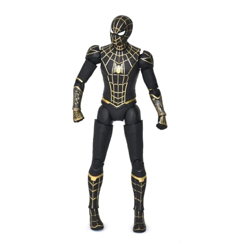 Image of ZD Toys Action Figure Collectible - 7 Inch, Black and Gold Suit, 1 /10 Scale Premium PVC Build Collectible, Interchangeable Accessories, Perfect for Gifting, Ages 15+ Years
