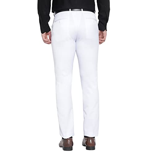 Image of The PS Men's Formal Regular Fit Cotton Blend Black, Dark Grey Combo Trouser (Pack of 2)