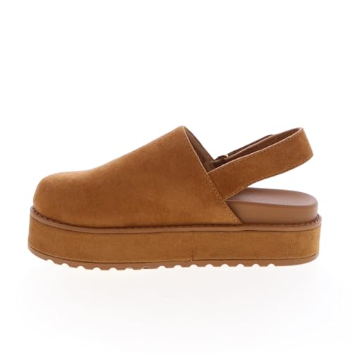 TOP Moda Reno-1 Womens Mule Clogs, Adjustable Strap Slip on Shoes, Soft Faux Suede Upper, Fall Sandals2