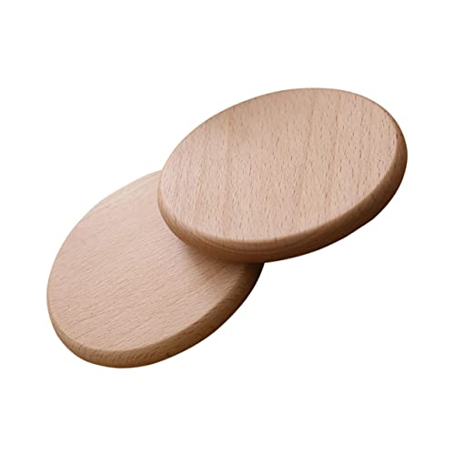 BEBEMOKO 2 Piezas Posavasos de Madera Maciza decoración Posavasos para hogar Aislado Accesorios cocinita Madera Posavasos Madera cojín de Taza Almohadilla de Taza con Aislamiento térmico
