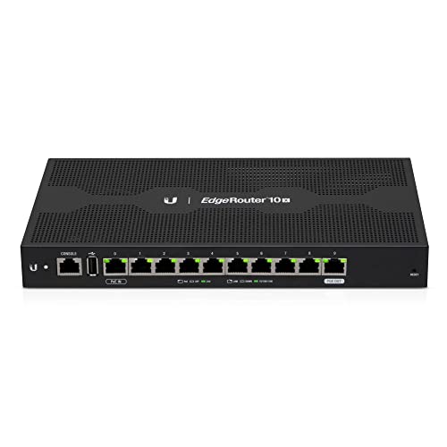 Ubiquiti Networks EdgeRouter 10X 10-Port High-Performance Gigabit Router with PoE Flexibility (ER-10X)