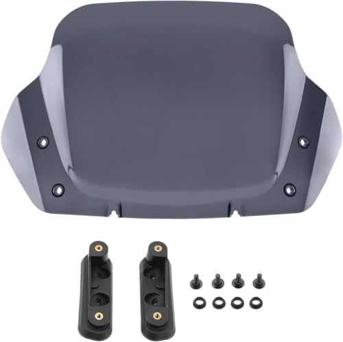 Image of 14 inch Smoke Wave Windshield Windscreen Wind Splitter Compatible for Harley Davidson CVO Street Glide FLHXSE 2023-2024, Street Glide FLHX 2024-up