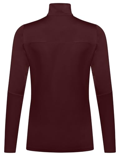 VAUDE Damen dünner Fleecepullover Livigno Halfzip II, angenehm warm, schnelltrocknend, atmungsaktiv, Passform: Slim fit, Dark Oak, 40 – Ansicht 3