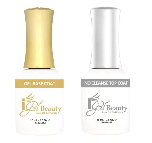 iGel Beauty Base Coat & Top Coat No Wipe 0.5 oz