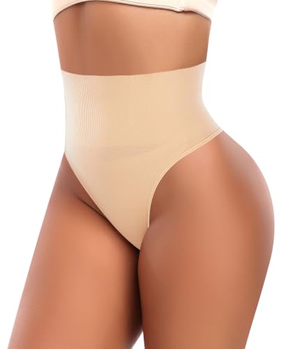 Image of Werena Tummy Control Thong Shapewear for Women Seamless Shaping Novelty Thong Panties Body Shaper Underwear