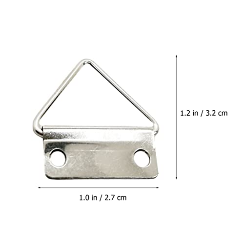 Image of UKCOCO 100Pcs Triangle Hanging Hooks for Picture Frames Mirrors Paintings Photo Frame Hangers Easy to Use Wall Mount Hardware