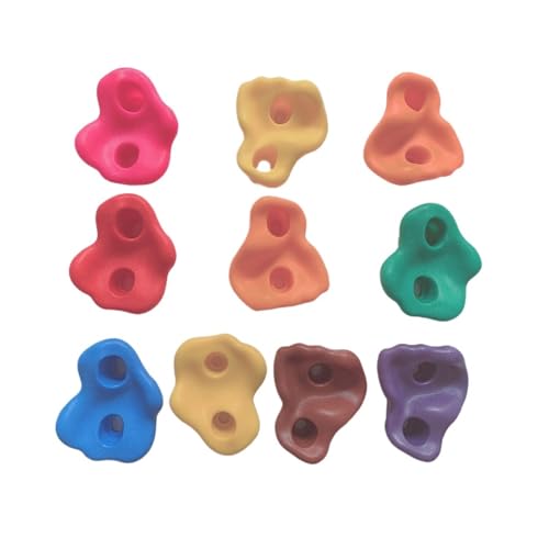 YVEWFG Presas de Escalada para niños 10 Piezas de Juguetes de plástico for Escalar Rocas, for niños, Juegos de Pared, Piedras for Escalar, Patio de Juegos, Juguetes Deportivos al Aire Libre(Color-3)