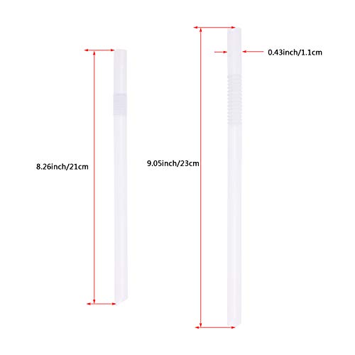 Pitillos plásticos flexibles envueltos pack 100 claros 21cm miniatura 3