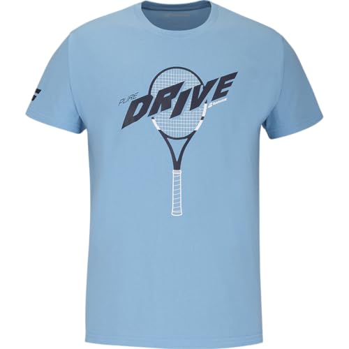 Tee-Shirt Graphique Babolat Drive Cotton t-shirt col rond unisexe