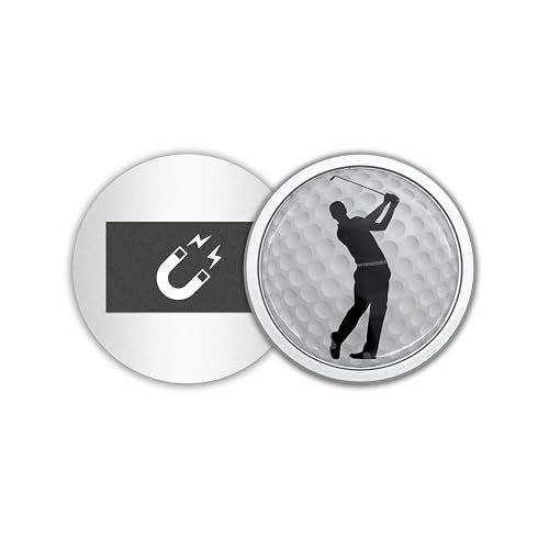 NJECT Golf Ball Silver Refrigerator Sports Magnet - Strong Magnetic