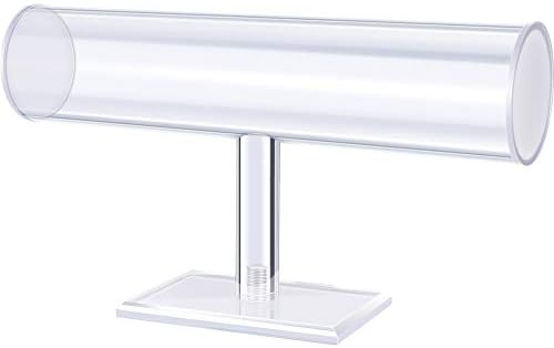 Maitys Acrylic Bracelet Display Stand Holder Hovering Acrylic T Bar Bracelet Necklace Jewelry Display Stand Watch Headdress Flower Jewelry Holder Organizer for Home Organization