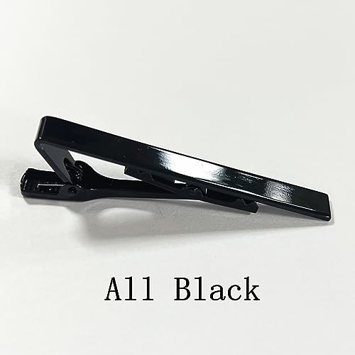 Image of 1 /2 /3Pcs Tie Clips for Men Black Tie Bar Clip Set for Regular Ties Necktie for Wedding Anniversary Business Best Gift Skiny Necktie Meeting Gold Black Long(2.28 inch*0.24 inch) Short (1.69 inch*0.24 inch)