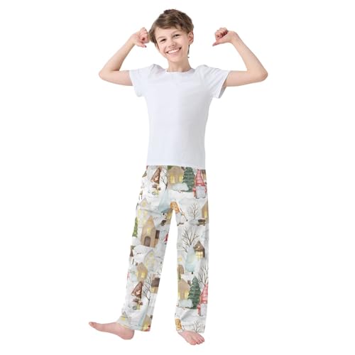 Boys' Pants Christmas Xmas Cute Gnome Long Bottoms Jogger Pants Elastic Waist Trousers with Pockets S-XL2