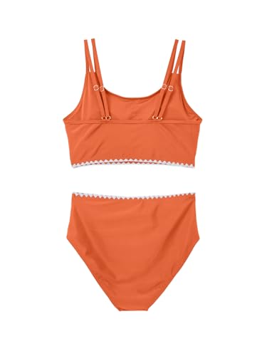 Image of IFFEI Mommy and Me Swimsuits High Waisted Bikini Sets for Women and Girls Two Piece Bathing Suit Swimwear
