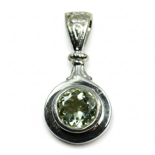 Argent sterling 925 et améthyste ronde naturelle pour un pendentif de prestige