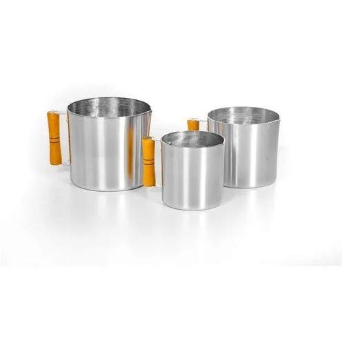 Jogo 3 Canecas Alumínio Conjunto Canecão Leiteira Café Leite