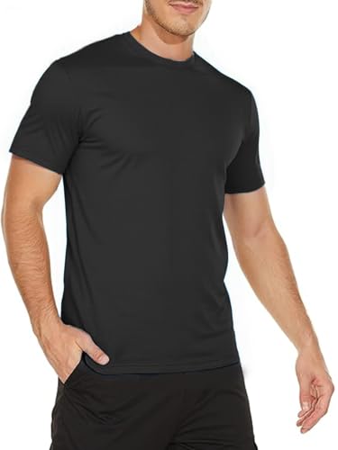 Men's Athletic Shirts Short-Sleeve Mesh Tees for Gym & Training3