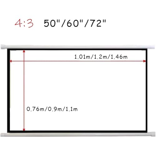 Pantalla retráctil para proyector 72 pulgadas 16:9 miniatura 2