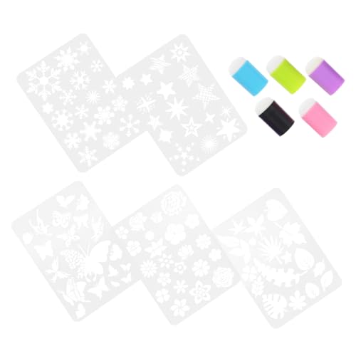 ARTSEWPLY Esponjas de Pintura para Arte Manual con Regla Kit para Dibujo y Decoración para Principiantes