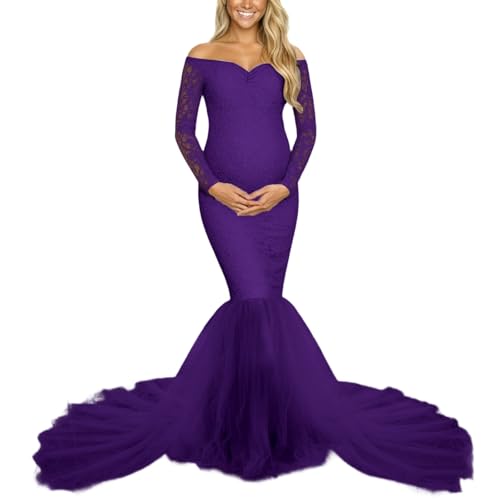 Robe longue de grossesse poétique en dentelle pour immortaliser votre maternité