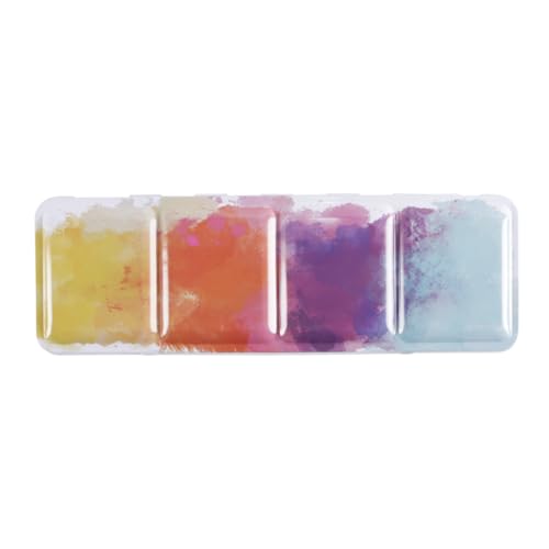 Durlo Paleta De Acuarela Vacía, Lata De Metal Para Acuarela Con 26 Medias Bandejas, Estuche De Pintura Con Tapa, Caja De Pintura Para Viaje, Gouache, Pintura Al Óleo.