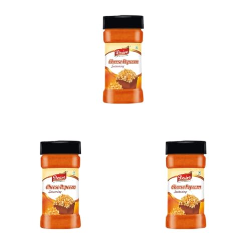 Image of Desire Cheese Popcorn Seasoning Powder 100 Gram [for Popcorn Seasoning, Nachos, Pasta, Pizza, Sprinkle on French Fries] (Pack of 3)
