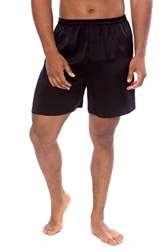 Men's 100% Organic Mulberry Silk Boxer Shorts - Luxury Underwear Breathable and Comfortable (Country Club)