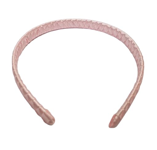 BELLEZA Crafting with Creativity Diamond Pattern Braided Hairband for Women & Girls | Satin Finish Padded Headband | Stylish Hair Accessory Pink-image-25