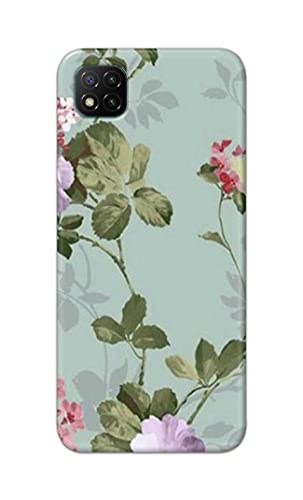 Image of Printed Hard Back Cover Case for Mi Poco C3 Back Cover (Floral Painting) -1302