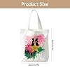 Evil Witch Canvas Tote Bag, Funny Wicked Bag, Foldable Shopping Bag with Large Capacity, Tote Bag with Double-sided Print, Reusable Canvas Tote Bags for School, Work and Travel #3