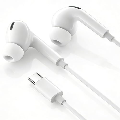 【2026 新バージョン イヤホン 有線 タイプc】 iPhone17/16/15 対応 タイプc イヤホン HIFI 高音质 音量調節 遅延なし ワンタッチ操作 高感度マイク クリア通話 絡み防止 快適装着 Android/ノート PC 対応 生活防水