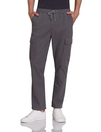 Image of Amazon Brand - Symbol Men's Regular Fit Cargo Trouser (Elasticated Waistband | 100% Cotton | Pants)