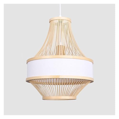 Chandelier suspension tissu style japonais blanc pour îlot de cuisine et salon design épuré