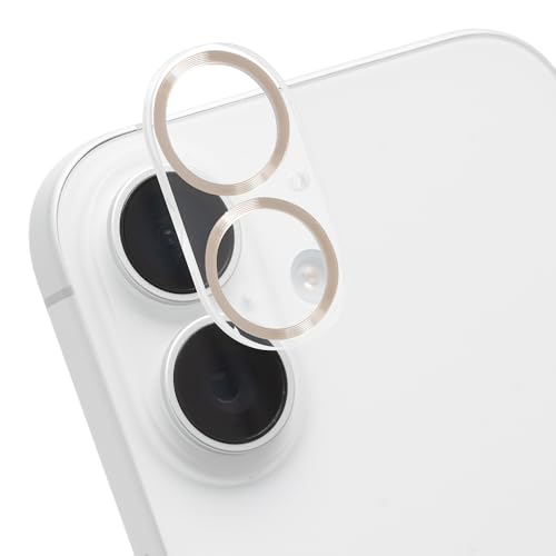 iFace iPhone 16 / 16Plus ��p �J���������Y �ی�J�o�[ �����K���X (���^���S�[���h)�yiphone16 iphone16plus 16�v���X �J���������Y�v���e�N�^�[ �J���������Y �J�o�[ �J�����t�B���� �J���� �����Y�ی� �\