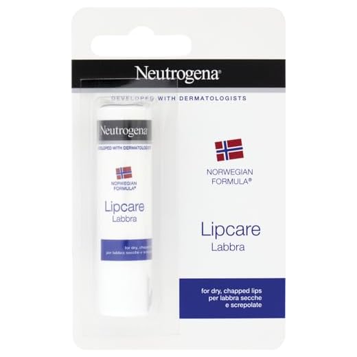 Neutrogena Fórmula Noruega Protector Labial SPF 20 (1 x 4,8 g), bálsamo labial para labios secos y agrietados, protector solar labial contra los rayos UVA y UVB, bálsamo hidratante
