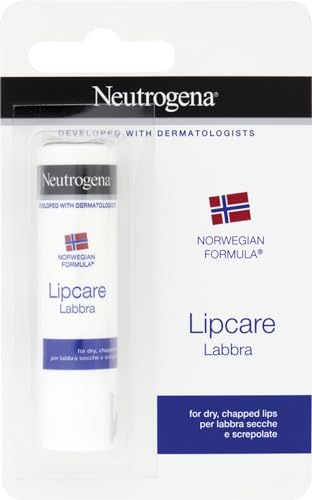 Neutrogena Fórmula Noruega Protector Labial SPF 20 (1 x 4,8 g), bálsamo labial para labios secos y agrietados, protector solar labial contra los rayos UVA y UVB, bálsamo hidratante