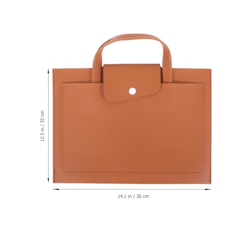 Bolso para portátil caqui de PU suave y resistente 2