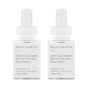 Pura Brooklyn Candle Studio Home Scent Refill Smart Home Air Diffuser Fragrance Up to 120 Hours of Luxury Fragrance per Vial Clean Safe Diffuser Fragrance 2 Pack Palo Santo