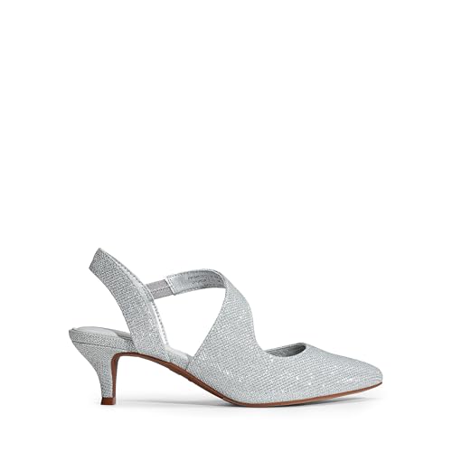 DREAM PAIRS Kitten Heels for Women Closed Toe Pointed Toe Low Heel Strappy Pumps Party Dance Wedding Dress Shoes for Women2